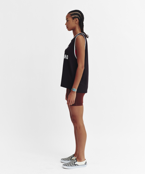 MENASOO（ミナス）の「Mesh Runner Club Sleeveless Top_Black（Tシャツ/カットソー・レディース・ブラック・S）」の3枚目の写真