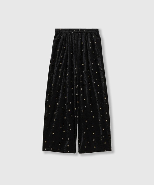 THINGS THAT MATTER(シングス ザット マター)の「STICKER PRINT VELOUR PANTS / ステッカー プリント ベロア パンツ(その他パンツ・レディース・ブラック×レッド/ブラック×イエロー・FREE)」の18枚目の写真