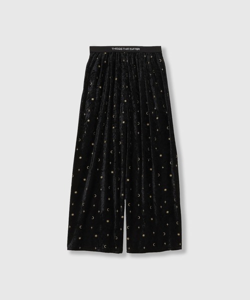 THINGS THAT MATTER(シングス ザット マター)の「STICKER PRINT VELOUR PANTS / ステッカー プリント ベロア パンツ(その他パンツ・レディース・ブラック×レッド/ブラック×イエロー・FREE)」の19枚目の写真