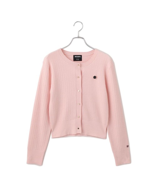 MARY QUANT(マリークワント)の「【MARY QUANT×VIS】デイジーモチーフカーディガン(カーディガン/ボレロ・レディース・ピンク/ホワイト系その他/ダークブラウン/ブラック・FREE)」の4枚目の写真