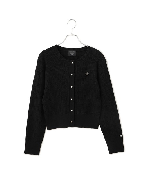 MARY QUANT(マリークワント)の「【MARY QUANT×VIS】デイジーモチーフカーディガン(カーディガン/ボレロ・レディース・ピンク/ホワイト系その他/ダークブラウン/ブラック・FREE)」の2枚目の写真