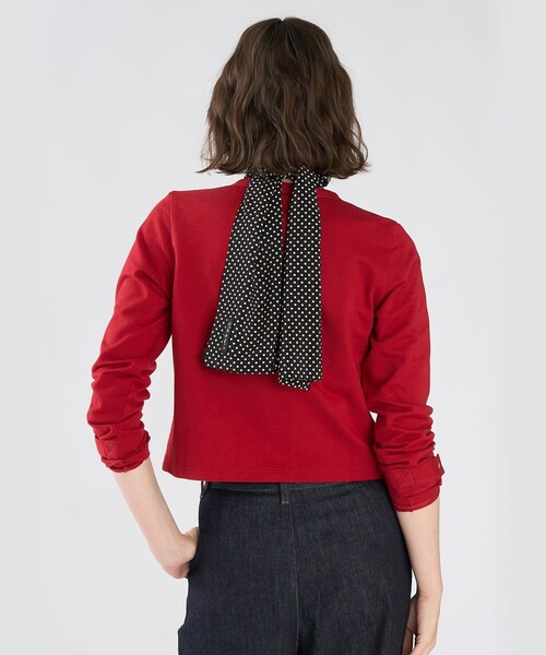 To b. by agnes b.(トゥービーバイアニエスベー)の「To b. by agnes b.× green label relaxing オーガニックコットン ニュートラディショナルカーディガン(カーディガン/ボレロ・レディース・レッド・FREE)」の6枚目の写真