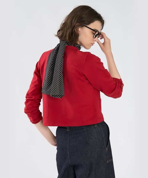 To b. by agnes b.(トゥービーバイアニエスベー)の「To b. by agnes b.× green label relaxing オーガニックコットン ニュートラディショナルカーディガン(カーディガン/ボレロ・レディース・レッド・FREE)」の7枚目の写真