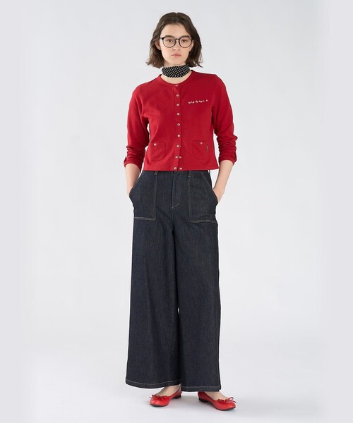 To b. by agnes b.(トゥービーバイアニエスベー)の「To b. by agnes b.× green label relaxing オーガニックコットン ニュートラディショナルカーディガン(カーディガン/ボレロ・レディース・レッド・FREE)」の9枚目の写真