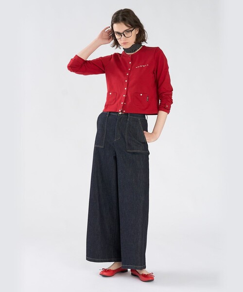 To b. by agnes b.(トゥービーバイアニエスベー)の「To b. by agnes b.× green label relaxing オーガニックコットン ニュートラディショナルカーディガン(カーディガン/ボレロ・レディース・レッド・FREE)」の10枚目の写真