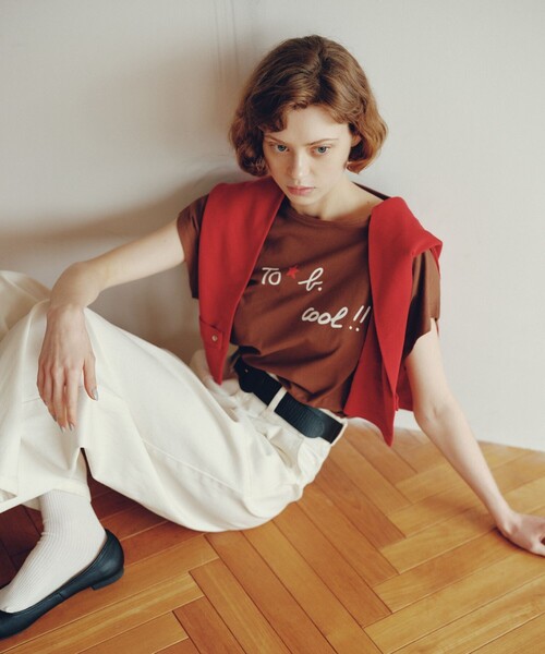To b. by agnes b.(トゥービーバイアニエスベー)の「To b. by agnes b.× green label relaxing オーガニックコットン ニュートラディショナルカーディガン(カーディガン/ボレロ・レディース・レッド・FREE)」の14枚目の写真