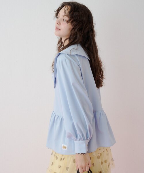 HELLO.SANFRANCISCO(ハローサンフランシスコ)の「【HELLO.SANFRANCISCO】リボンビックカラーブラウス(シャツ/ブラウス・レディース・ブルー/ホワイト・ONE SIZE)」の20枚目の写真