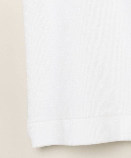 three dots(スリードッツ)の「レーヨンニットリブジャージー クロップドジェシカ(Tシャツ/カットソー・レディース・ネイビー・MEDIUM)」の5枚目の写真