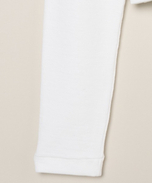 three dots(スリードッツ)の「レーヨンニットリブジャージー クロップドジェシカ(Tシャツ/カットソー・レディース・ネイビー・MEDIUM)」の6枚目の写真