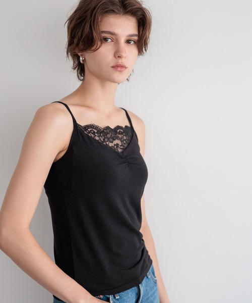 bijorie(ビジュリィ)の「【bijorie】カップ付きレースギャザーキャミ(インナーウェア/肌着・レディース・ブラック/グレー/シルバーグレー・LARGE/MEDIUM)」の18枚目の写真