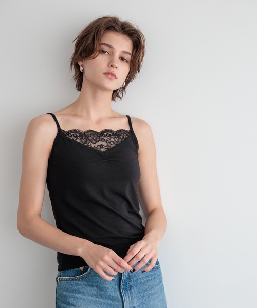 bijorie(ビジュリィ)の「【bijorie】カップ付きレースギャザーキャミ(インナーウェア/肌着・レディース・ブラック/グレー/シルバーグレー・LARGE/MEDIUM)」の19枚目の写真