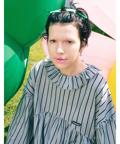 Little sunny bite(リトルサニーバイト)の「【es】【Little Sunny Bite】baseball dress(ワンピース・レディース・グレー/ピンク・MEDIUM/SMALL)」の7枚目の写真