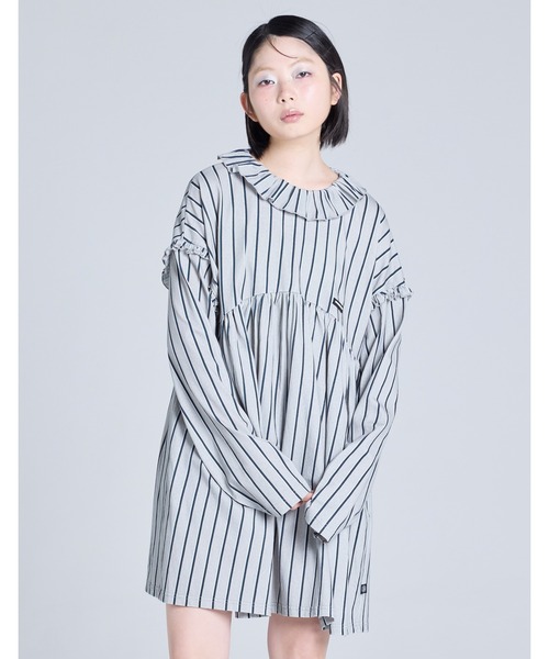Little sunny bite(リトルサニーバイト)の「【es】【Little Sunny Bite】baseball dress(ワンピース・レディース・グレー/ピンク・MEDIUM/SMALL)」の8枚目の写真
