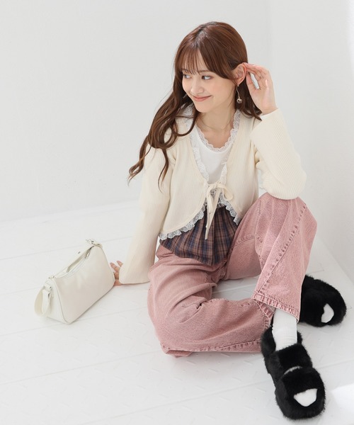 Honeys(ハニーズ)の「カラーカーブパンツ(デニムパンツ・レディース・ピンク系1/イエロー・L/LL/M/S/SS)」の6枚目の写真