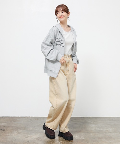 Honeys(ハニーズ)の「カラーカーブパンツ(デニムパンツ・レディース・ピンク系1/イエロー・L/LL/M/S/SS)」の8枚目の写真