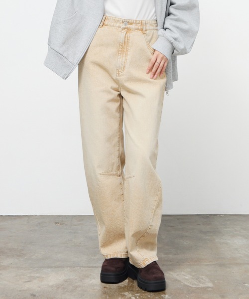 Honeys(ハニーズ)の「カラーカーブパンツ(デニムパンツ・レディース・ピンク系1/イエロー・L/LL/M/S/SS)」の10枚目の写真