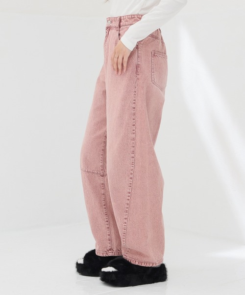Honeys(ハニーズ)の「カラーカーブパンツ(デニムパンツ・レディース・ピンク系1/イエロー・L/LL/M/S/SS)」の17枚目の写真