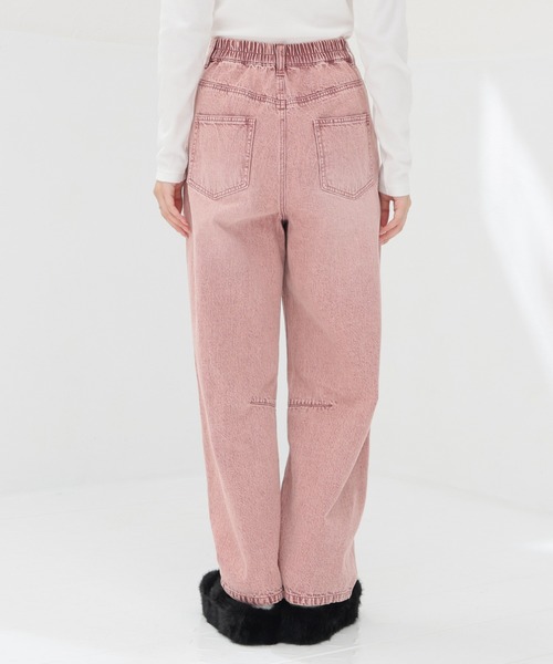Honeys(ハニーズ)の「カラーカーブパンツ(デニムパンツ・レディース・ピンク系1/イエロー・L/LL/M/S/SS)」の18枚目の写真