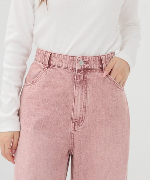 Honeys(ハニーズ)の「カラーカーブパンツ(デニムパンツ・レディース・ピンク系1/イエロー・L/LL/M/S/SS)」の19枚目の写真