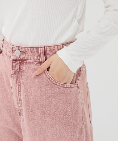 Honeys(ハニーズ)の「カラーカーブパンツ(デニムパンツ・レディース・ピンク系1/イエロー・L/LL/M/S/SS)」の21枚目の写真