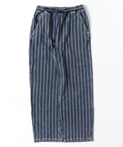 RRL(ダブル アール エル)の「インディゴ ストライプド コットンリネン ジャージー パンツ(その他パンツ・レディース・ネイビー系1・2/3/4/5/1)」の2枚目の写真