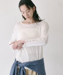 袖ボタンメロウ長袖Tシャツ