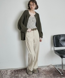 THE YOn | 配色ベルトコーデュロイストレートパンツ(その他パンツ)