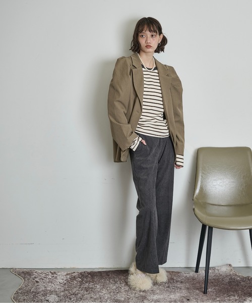 THE YOn(ザヨン)の「配色ベルトセミフレアパンツ(その他パンツ・レディース・ブラック/アイボリー/ピンク・M/S)」の19枚目の写真