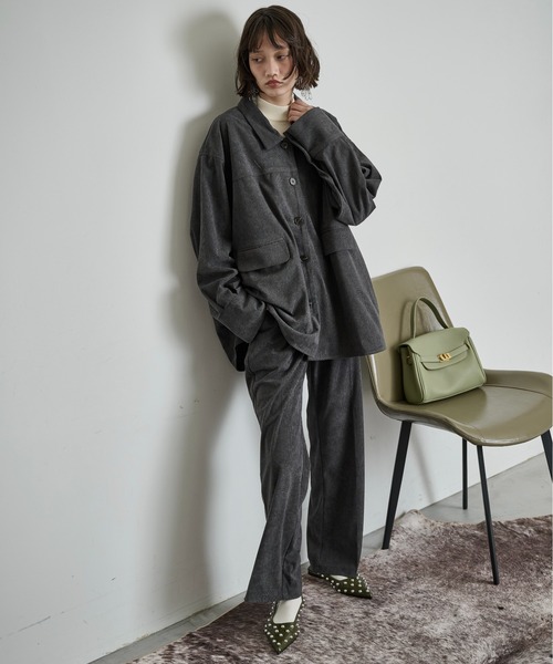THE YOn(ザヨン)の「配色ベルトセミフレアパンツ(その他パンツ・レディース・ブラック/アイボリー/ピンク・M/S)」の14枚目の写真
