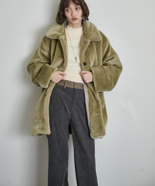 THE YOn(ザヨン)の「配色ベルトセミフレアパンツ(その他パンツ・レディース・ブラック/アイボリー/ピンク・M/S)」の7枚目の写真