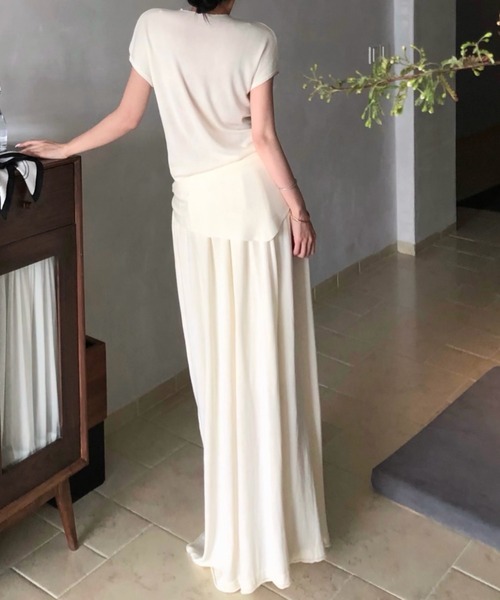 FLINEA(フリネア)の「半袖Tシャツ&スカート&ニットボレロセットアップ(セットアップ・レディース・ブラック/ベージュ/ピンク/イエロー/ブルー/グリーン・FREE)」の14枚目の写真
