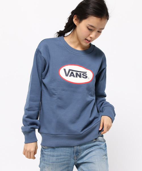 E hyphen world gallery（イーハイフンワールドギャラリー）の「VANSトレーナー（スウェット・レディース・オフホワイト/LT.Gray/ブルー・FREE）」の13枚目の写真