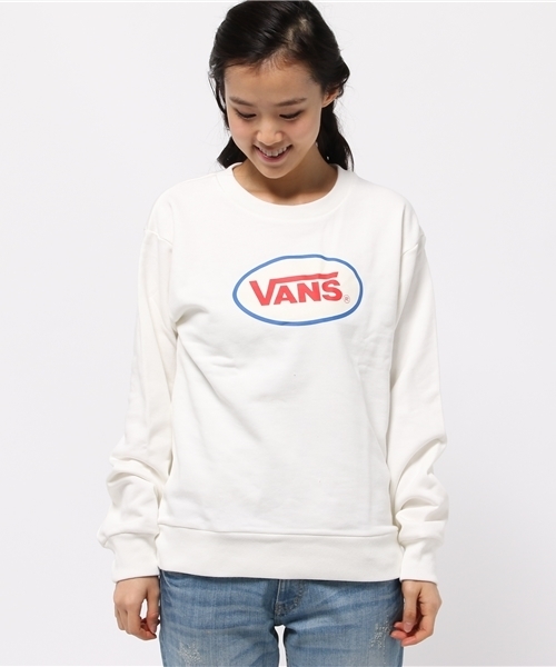 E hyphen world gallery（イーハイフンワールドギャラリー）の「VANSトレーナー（スウェット・レディース・オフホワイト/LT.Gray/ブルー・FREE）」の4枚目の写真