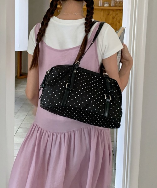 mebole（メボレ）の「dot square boston bag（ボストンバッグ・レディース・ブラック/アイボリー・FREE）」の11枚目の写真