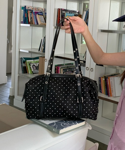 mebole（メボレ）の「dot square boston bag（ボストンバッグ・レディース・ブラック/アイボリー・FREE）」の12枚目の写真