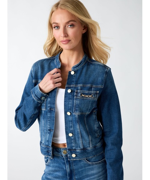 Guess(ゲス)の「IVY Jacket デニムジャケット(デニムジャケット・レディース・インディゴブルー・SMALL)」の1枚目の写真