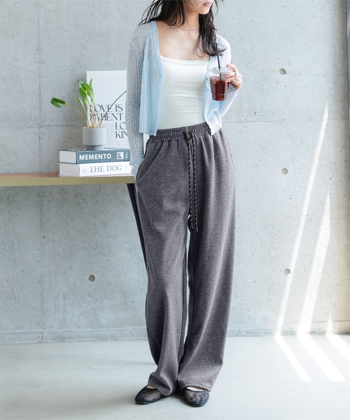 KOBE LETTUCE(コウベレタス)の「M L スウェットワイドパンツ(スウェットパンツ・レディース・杢グレー/ブラック/チャコール・M/L)」の10枚目の写真