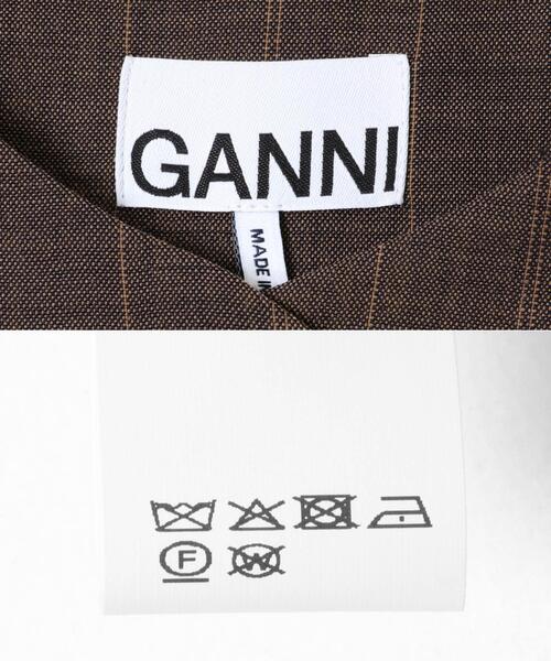 GANNI(ガニー)の「GANNI WOOL STRIPE CAP SLEEVE BLOUSE(シャツ/ブラウス・レディース・ブラウン系その他・38)」の8枚目の写真