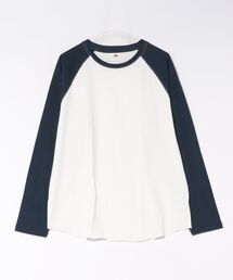 【FRUIT OF THE LOOM】カラーブロックロングスリーブラグランパックT シャツ
