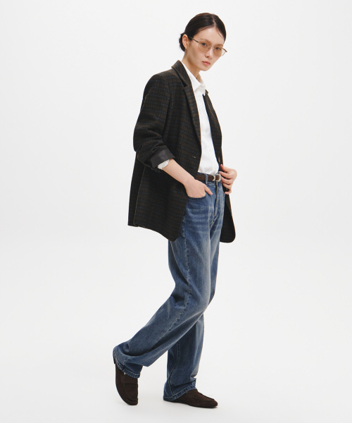 GENERAL IDEA（ジェネラルアイデア）の「ストレッチストレートデニムパンツ [ディープブルー] / GF8LPT502（デニムパンツ・レディース・ダークブルー・SMALL/MEDIUM/LARGE）」の4枚目の写真