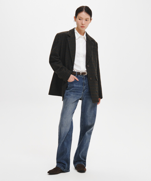 GENERAL IDEA（ジェネラルアイデア）の「ストレッチストレートデニムパンツ [ディープブルー] / GF8LPT502（デニムパンツ・レディース・ダークブルー・SMALL/MEDIUM/LARGE）」の5枚目の写真