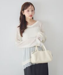 レースドッキングシアーニット