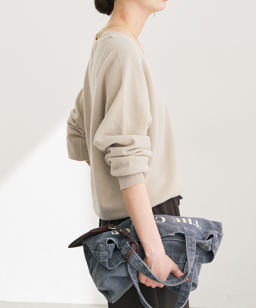 Spick & Span(スピックアンドスパン)の「CHESS Vネックプルオーバー(ニット/セーター・レディース・ブラウン/ネイビー/ベージュ/ピンク系その他・FREE)」の13枚目の写真