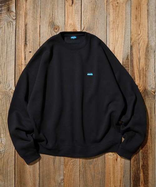 KAVU（カブー）の「KAVU/カブー 限定展開 KAVU×FREAK'S STORE / カブ― 別注 クルーネック スウェット / バーチャルロゴ（Tシャツ/カットソー・メンズ・グレイッシュベージュ/ブラック/ネイビー/アッシュグレー・LARGE/SMALL/MEDIUM）」の7枚目の写真