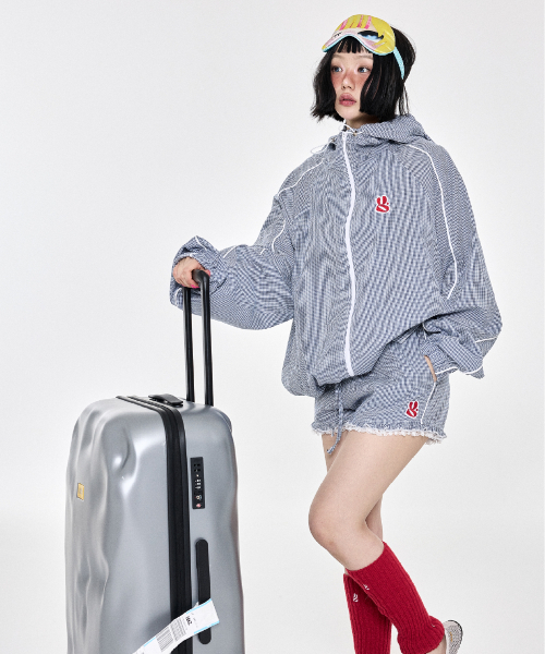 YEGG(イェグ)の「チェックショートパンツ ネイビー(その他パンツ・レディース・その他・FREE)」の5枚目の写真