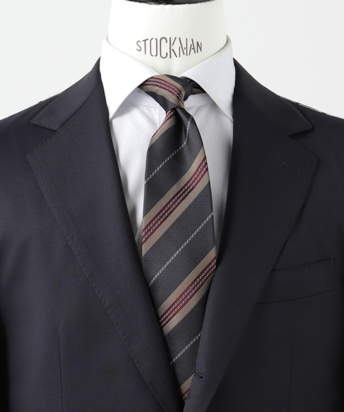 EDIFICE（エディフィス）の「Holliday & Brown(ホリデー & ブラウン）Jacquard Stripe Tie（ネクタイ・メンズ・チョコ/ブラック系その他・FREE）」の2枚目の写真