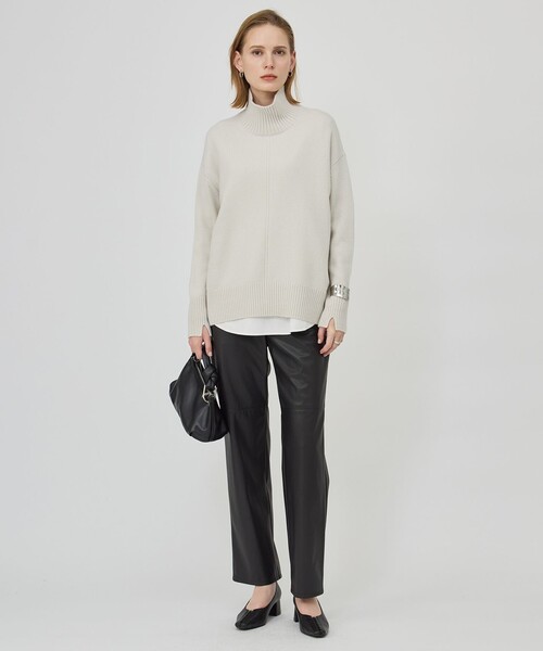 ICB(アイシービー)の「シンプルジャージー ロングスリーブTシャツ(Tシャツ/カットソー・レディース・アイボリー系/ブラック系・X-SMALL/SMALL/MEDIUM)」の6枚目の写真