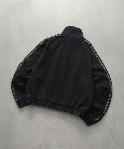 welise(ウェライズ)の「【welise/ウェライズ】フェードブリーチサイドライン 13ozデニムトラックジャケット(ジャージ・メンズ・ブラック/ダークインディゴブルー・L/M/S)」の22枚目の写真