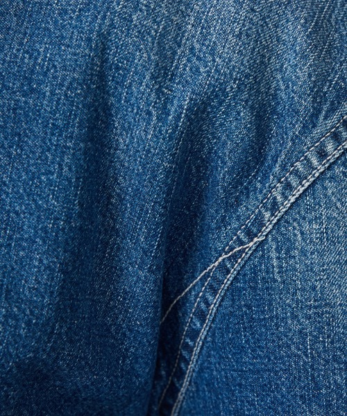 REMI RELIEF(レミレリーフ)の「【REMI RELIEF/レミレリーフ】9.5ozネップDENIMカバーオール(衿コーデュロイ)/デニム/アウター(ブルゾン・レディース・ブルー・フリー)」の17枚目の写真