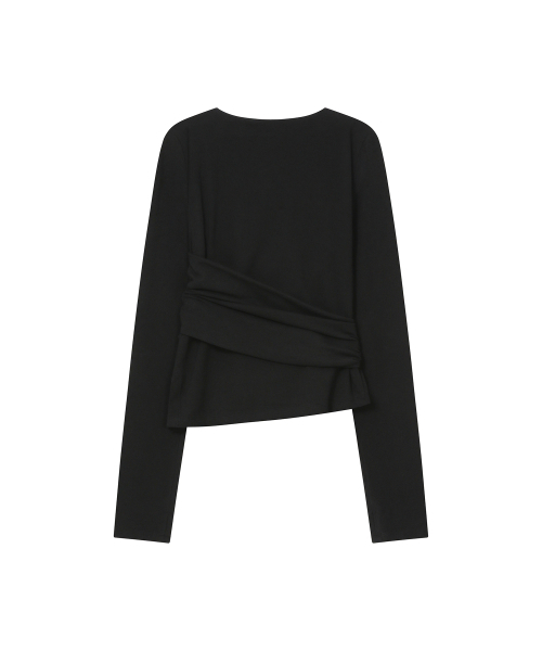 Miseki SEOUL(ミセキソウル)の「Tie-up layered long sleeve BLACK(Tシャツ/カットソー・レディース・その他・1/2)」の3枚目の写真